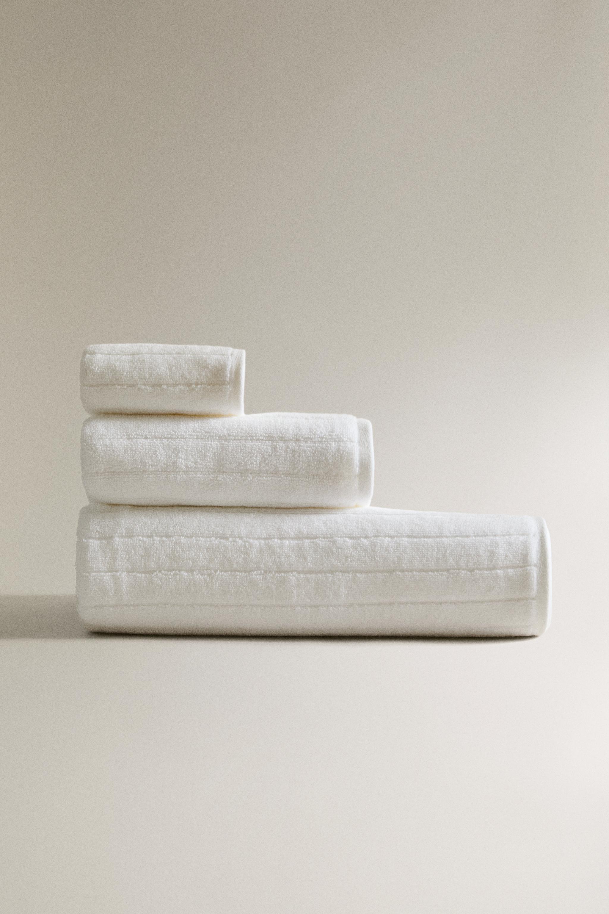 SERVIETTE DE BAIN TEXTURÉE RAYURES